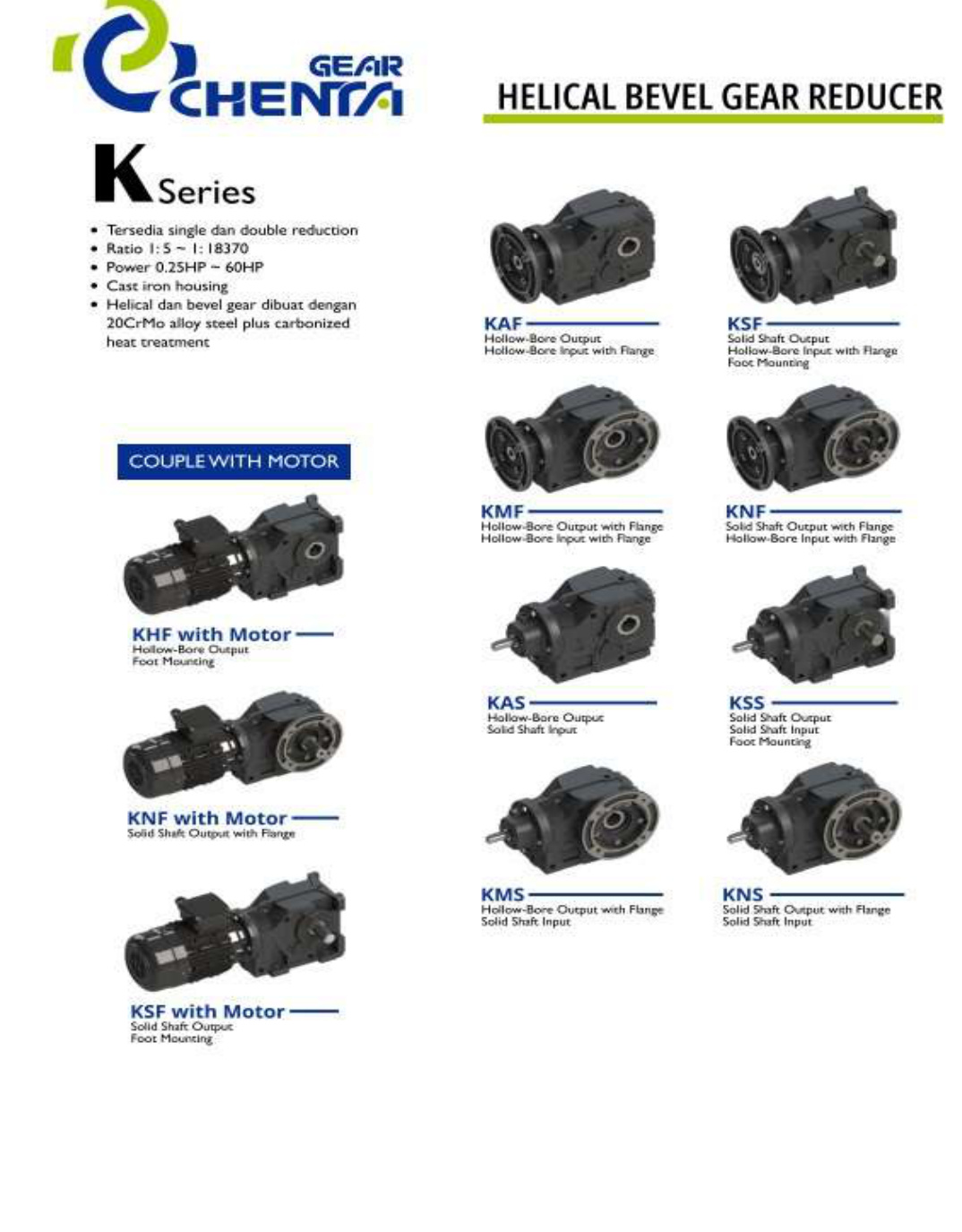 CHENTA Helical Bevel Gear Reducer CV SKT Semarang